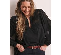 JD Williams Anthology by JD Williams Black Crochet Lace Detail Blouse