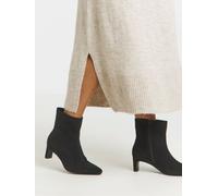 JD Williams Anthology By JD Williams Black Wide Fit Premium Pointed Toe Kitten Heel Boots