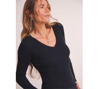 JD Williams Anthology By JD Williams Blue Premium Merino Wool V-Neck Ribbed Knitted Jumper