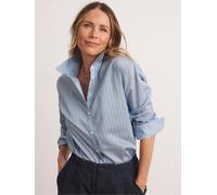 JD Williams Anthology By JD Williams Blue Premium Stripe Oversized Shirt Blue 18