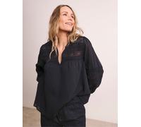 JD Williams Anthology by JD Williams Navy Crochet Lace Detail Blouse