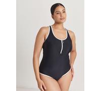 JD Williams JD Williams Black Beach To Beach 3/4 Zip Swimsuit