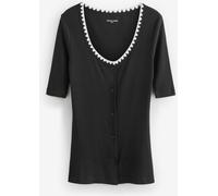 JD Williams JD Williams Black Contrast Stitch Neck Cardigan