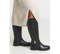 JD Williams JD Williams Black Extra Wide Fit Leather Knee High Riding Boots