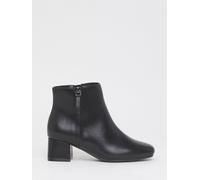 JD Williams JD Williams Black Extra Wide Fit Low Block Heel Boots With Zip Detail