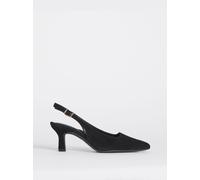 JD Williams JD Williams Black Pointed Toe Slingback Heel Shoes Black EU 39 (UK 6)