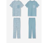 JD Williams JD Williams Blue 2 Pack Value Pyjamas Set