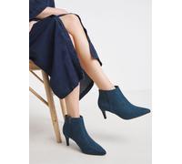 JD Williams JD Williams Blue Extra Wide Fit Kitten Heel Pointed Toe Shoes Boots