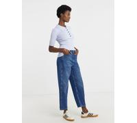 JD Williams JD Williams Blue Ribbed Knit Polo Jumper