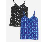 JD Williams JD Williams Blue Strappy Camisoles 2 Pack