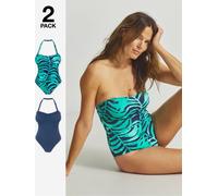 JD Williams JD Williams Blue Value Swimsuits 2 Pack