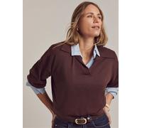 JD Williams JD Williams Brown Anthology Fine Knit Polo Shirt Brown 52