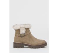 JD Williams JD Williams Brown Wide Fit Heavenly Soles Chunky Ankle Boots With Faux Fur Trim