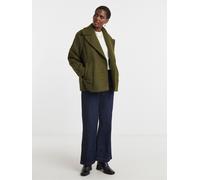 JD Williams JD Williams Green Cacoon Sleeve Wool Blend Pea Coat