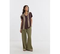 JD Williams JD Williams Green Linen Mix Wide Leg Trousers