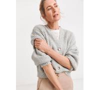 JD Williams JD Williams Grey Rib V-Neck Cardigan