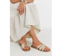JD Williams JD Williams Metallic Woven Detail Mule Sandals