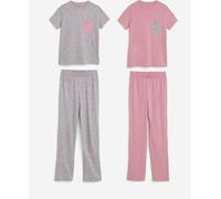 JD Williams JD Williams Pink 2 Pack Value Pyjamas Set