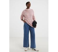 JD Williams JD Williams Pink Roll Neck Textured Knitted Jumper