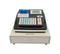 JDBDU Caisse enregistreuse électronique version anglaise avec tiroir de caisse, 48 touches, double affichage LED, caisse, plusieurs modes de paiement, caisse électronique pour restaurants,