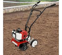 JDBDU Motoculteur à essence 52 cc 2 temps 1,9 kW Motoculteur motoculteur motobineuse 6500-7000 tr/min Cultivateur à essence Motobineuse Motoculteur Cultivateur pour labours, champs, sillons