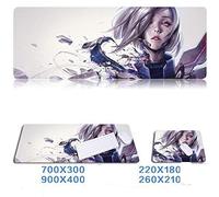 Jdble Tapis De Souris De Jeu | Grand Format | Tapis De Bureau | Tapis D'Ordinateur Anime | Tapis De Clavier League of Legends | Style 900X400-3Mm_700X300Mm_ 14