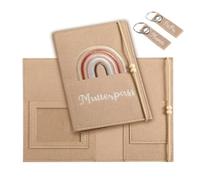 JDBlissful Housse de Protection pour Passeport Maternel, Pochette de Protection du Carnet de Maternité en Feutre avec Compartiments, Cartes D'assurance Mamans Pochette pour Carnet de Vaccination