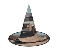 JDbncxe 1 chapeau d'Halloween - Cars in the Desert Print Witches Decor Party Cosplay Accessory Festive Carnival Headband, Magic Wizard Cap