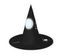 JDbncxe 1 chapeau d'Halloween - loupe imprimée sorcières décoration fête accessoire cosplay fête carnaval festif bandeau magicien