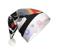 JDbncxe Bonnet de Noël à LED pour adultes - Chapeau de Père Noël festif, couvre-chef doux pour fête de Noël - Casquette chaude unisexe