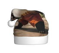 JDbncxe Bonnet de Noël géant avec imprimé panda pratiquant pour adultes - Chapeau de Père Noël unisexe, cadeaux de Noël, Nouvel An, couvre-chef festif