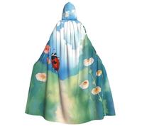 JDbncxe Cape à capuche d'Halloween - Cape unisexe pour adulte avec imprimé coccinelle pour fêtes, carnavals, expositions de bande dessinée et plus encore