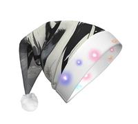 JDbncxe Chapeau de Noël à LED imprimé chasseur de neige pour adultes - Chapeau de Père Noël festif, couvre-chef doux pour fête de Noël - Casquette chaude unisexe