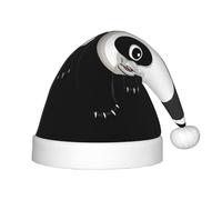 JDbncxe Chapeau de Noël festif imprimé panda géant pour enfants - Chapeau de Père Noël en peluche douce, couvre-chef parfait pour Noël