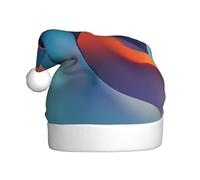 JDbncxe Chapeau de Noël imprimé A clash of colors pour adultes - Chapeau de Père Noël unisexe, cadeaux de Noël, Nouvel An, couvre-chef festif
