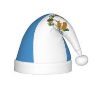 JDbncxe Chapeau de Noël imprimé drapeau du Guatemala pour enfants - Chapeau de Père Noël en peluche douce, couvre-chef parfait pour Noël