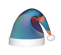 JDbncxe Festive A clash of colors Print Christmas Hat for Kids - Bonnet de Père Noël en peluche douce, couvre-chef parfait pour Noël