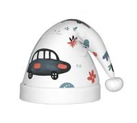 JDbncxe Festive The Cartoon phenomenon Print Christmas Hat for Kids - Bonnet de Père Noël en peluche douce, couvre-chef parfait pour Noël