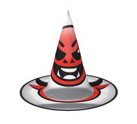 JDbncxe Lot de 2 chapeaux d'Halloween - Petit diable smiley imprimé sorcières décoration fête, cosplay, carnaval, bandeau de magicien magique