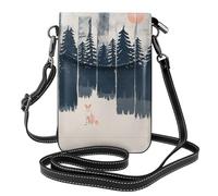 JDbncxe Petit sac à main pour téléphone portable imprimé bâtiment antique - Sac à bandoulière avec sangle réglable, parfait pour la vie quotidienne, une utilisation en extérieur, Wilderness Fox Art