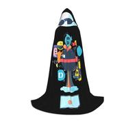 JDbncxe S Halloween Cape à capuche autour d'un arbre sphérique imprimé - Cape unisexe pour cosplay, exposition BD, carnaval