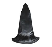 JDbncxe S Halloween Cape à Capuche Imprimé The Vast Night - Cape Costume Unisexe pour Cosplay, Exposition BD, Carnaval Party