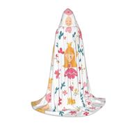 JDbncxe S Halloween Cape à capuche Motif contes de fées dans les dessins animés - Cape unisexe pour cosplay, exposition BD, carnaval