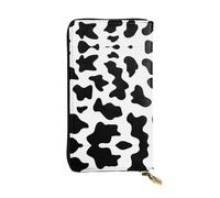 JDbncxe Sparks Portefeuille en cuir imprimé volant - Léger avec porte-cartes de crédit, espèces, pièces de monnaie, reçus, chéquiers, Imprimé vache noir et blanc., Taille unique