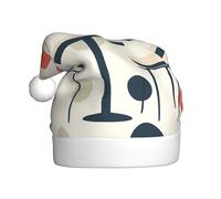 JDbncxe The Beauty of Circles Bonnet de Noël pour adultes - Chapeau de Père Noël unisexe, cadeaux de Noël, Nouvel An, couvre-chefs festifs