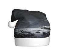 JDbncxe The Vast Night Bonnet de Noël pour adultes - Chapeau de Père Noël unisexe, cadeaux de Noël, Nouvel An, couvre-chef festif