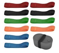 JDCMEI 10 Pièces Sangle de Boîte à Bento, Bande Élastique pour Boîte à Bento, Sangles Élastiques pour Boîte à Lunch, Ceinture Élastique pour Boîte à Déjeuner pour Bureau Domicile L'école Voyages