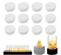 JDCMEI 12 Pièces Éponge en Céramique pour Cheminée au Bioéthanol, 8.6 x 8.6 x 2.5cm Pelotes en Céramique pour Bioéthanol, Laine de Céramique pour Intérieur et Brûleur au Bioéthanol