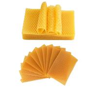 JDCMEI 20 Pièces Bougie en Cire D'abeille, 13 * 9 cm Plaques de Cire D'abeille pour Bougies, Feuilles de Cire D'abeille pour l'apiculture Fabrication de Bougies Artisanat Polissage de Meubles