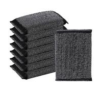 JDCMEI 8 Pièces Éponges à Vaisselle en Fil Métallique, Multiusage Éponge Vaisselle, Éponge à Récurer en Fil d'acier Inoxydable, Eponge Reutilisable Lavable pour Casseroles, Vaisselle, Bain, L’évier